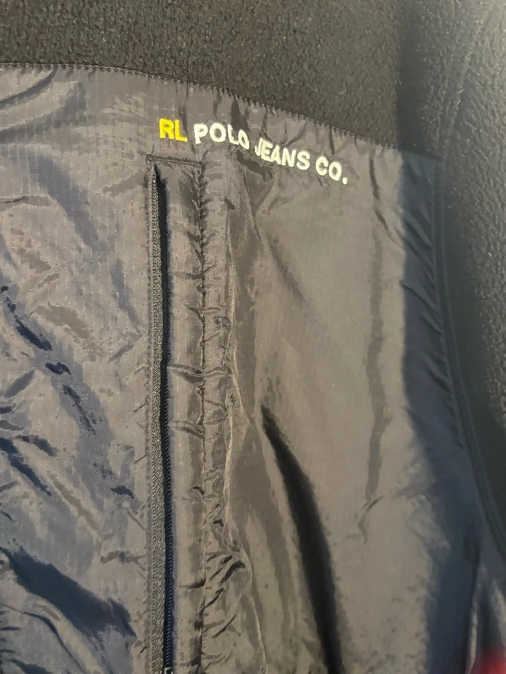Ralph Lauren RL Polo Jeans Co. Black Fleece Zip Jacket